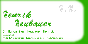 henrik neubauer business card